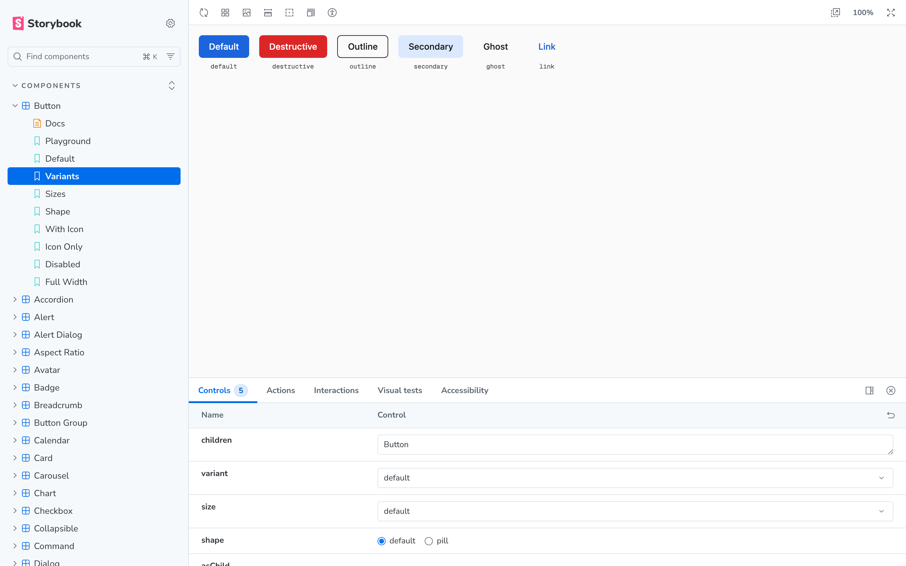 The Advantage Storybook component library