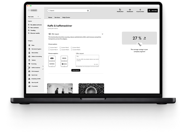 Wireframe — list view